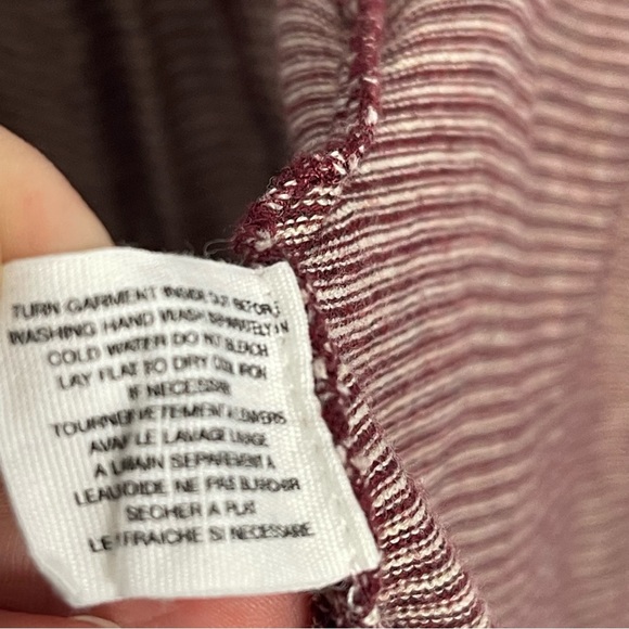 anthropologie guinevere cardigan Sweater Ruffles Stripes Red White Boho Casual - Picture 4 of 9